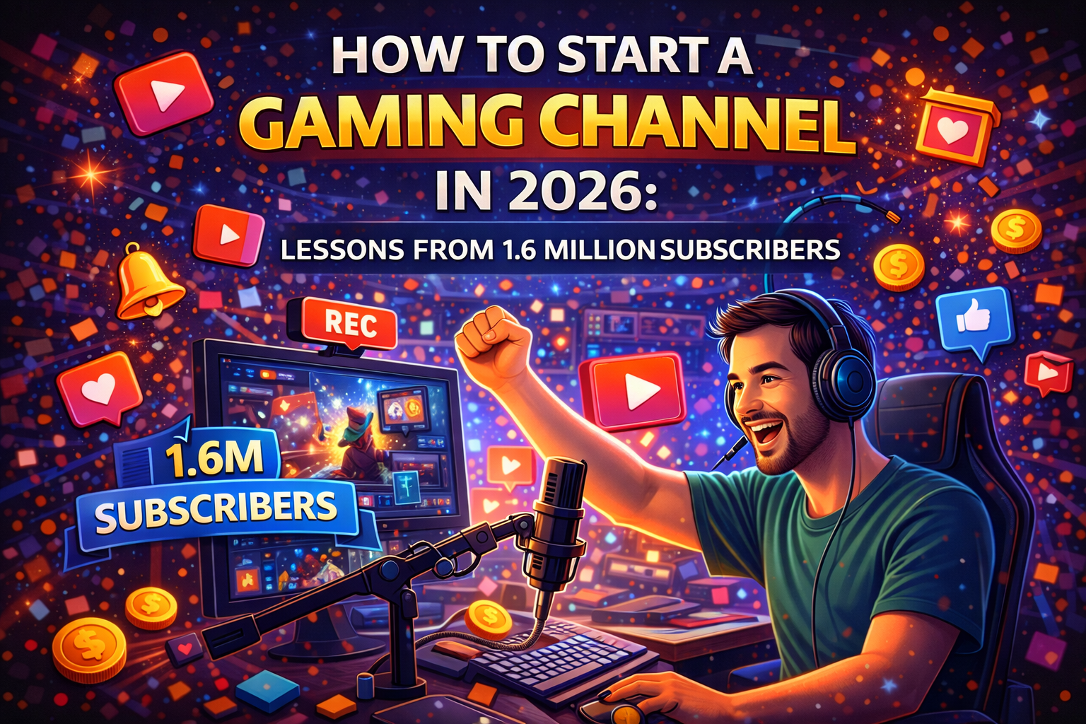 🎮 How to Start a Gaming Channel in 2026: Lessons Learned from 1.6M Subscribers