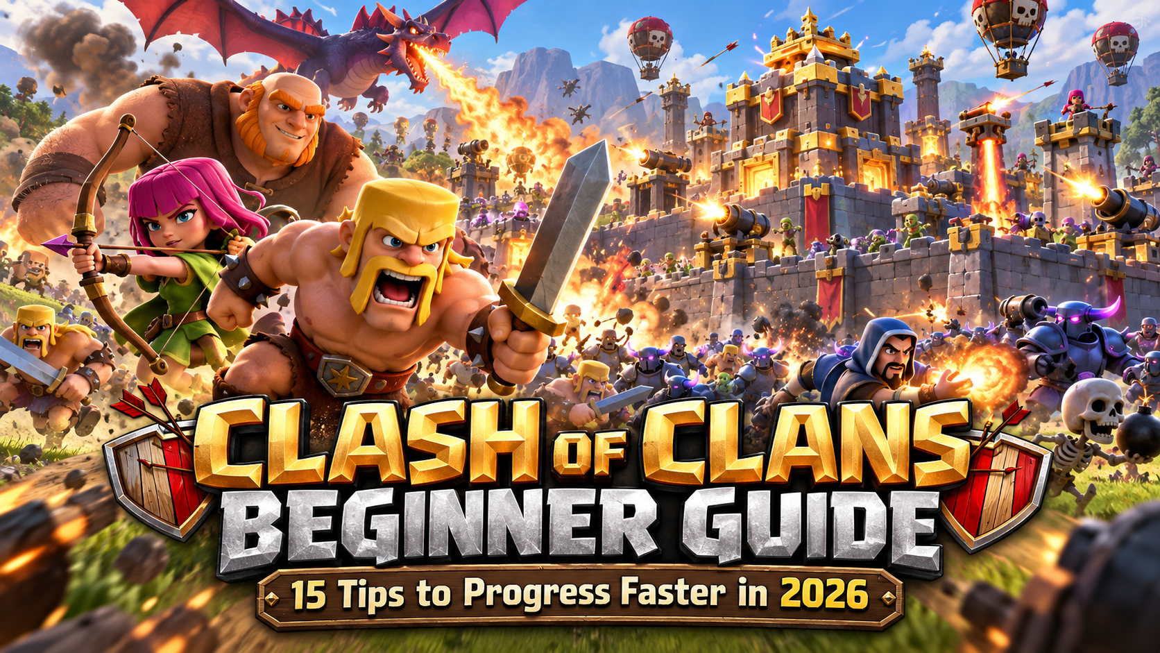 🏰 Clash of Clans Beginner Guide 2026: 15 Best Tips to Progress Faster